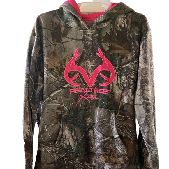 Realtree and Mossy Oak Women's Performance Camo Pullover Hoodie size X-Large - Picture 3 of 9